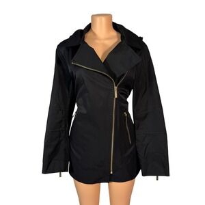 Michael Michael Kors Moto Jacket Womens Large Black Excellent Asymmetrical Zip